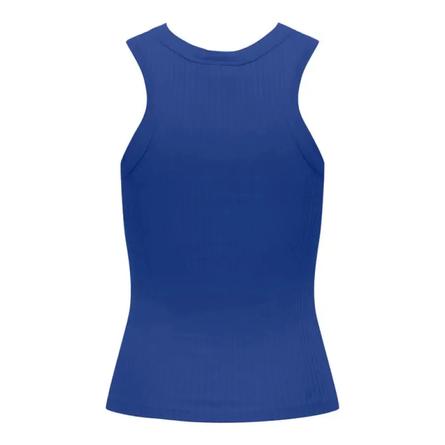 Blue Ribbed Tank Top