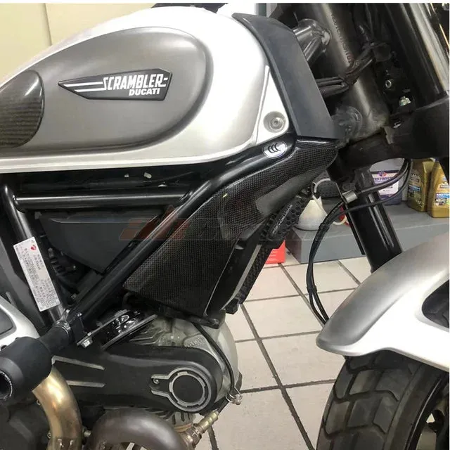 Body Side Panel Water Tank Side Cover For Ducati Scrambler 2015 Full Carbon Fiber 100%