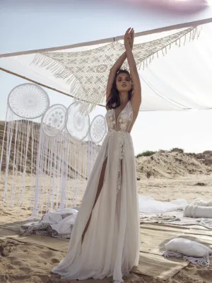 Boho Floral Lace Overlay Dress KIRA