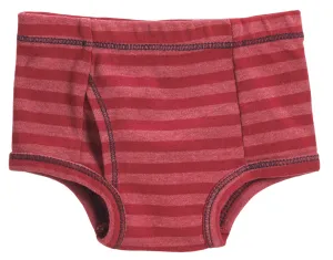 Boys Soft Stripe Brief | Red