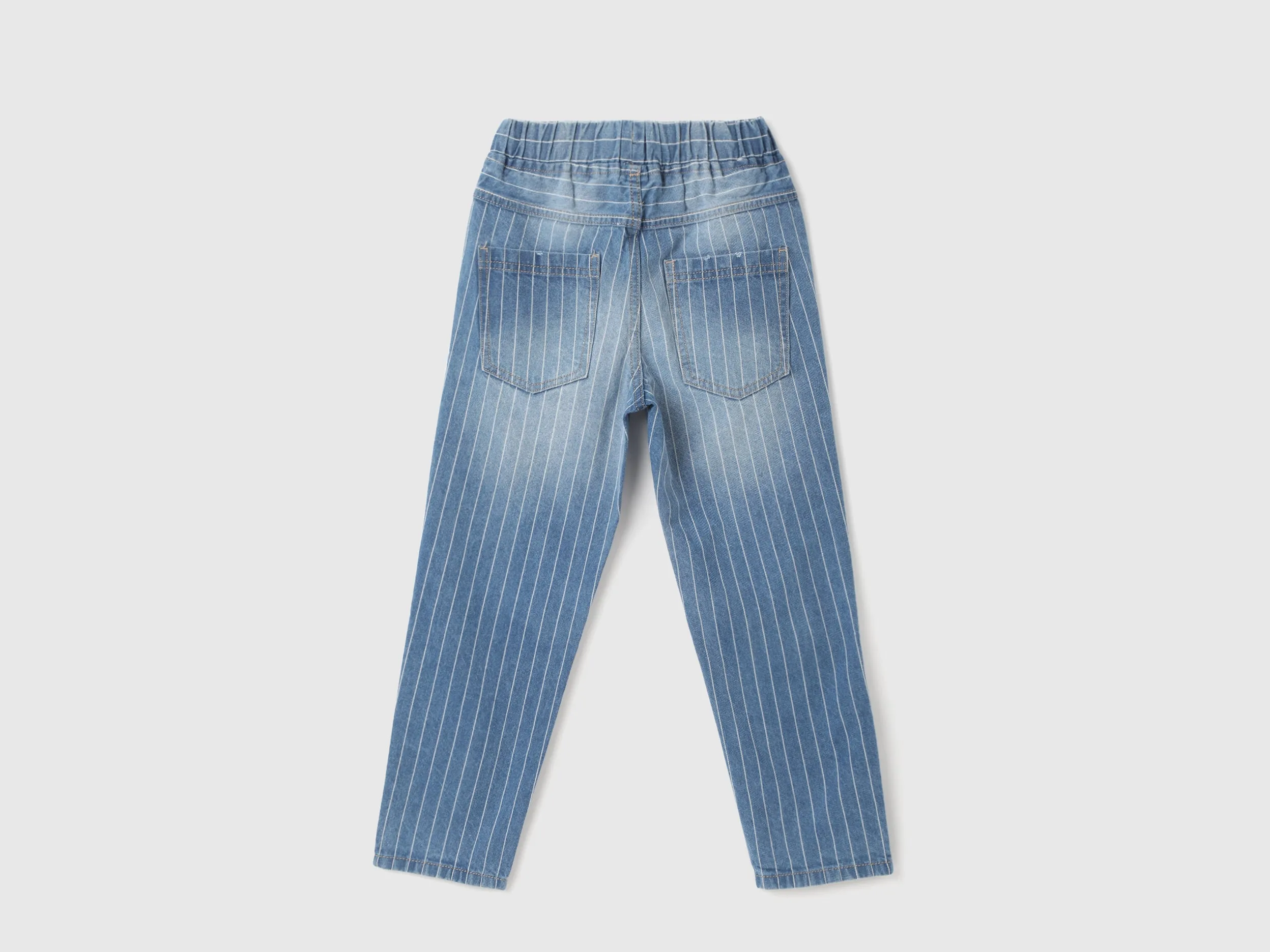 Boy's Striped Regular Fit Jeans