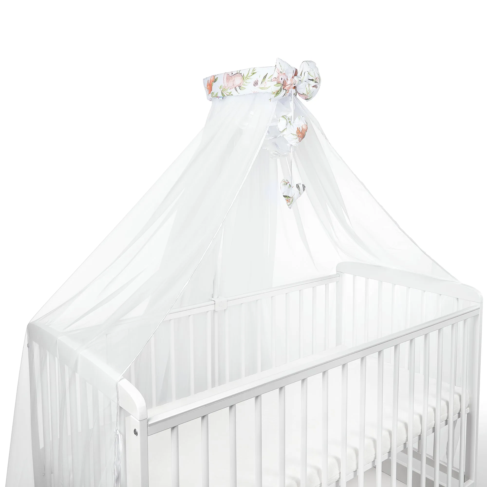 Canopy Holder Pole Bar Drape Mosquito Net with Ribbon COTBED/ COT Green Glade