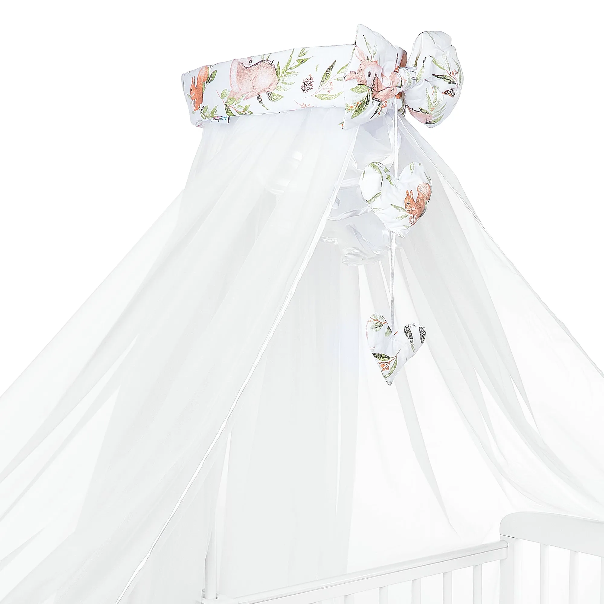 Canopy Holder Pole Bar Drape Mosquito Net with Ribbon COTBED/ COT Green Glade
