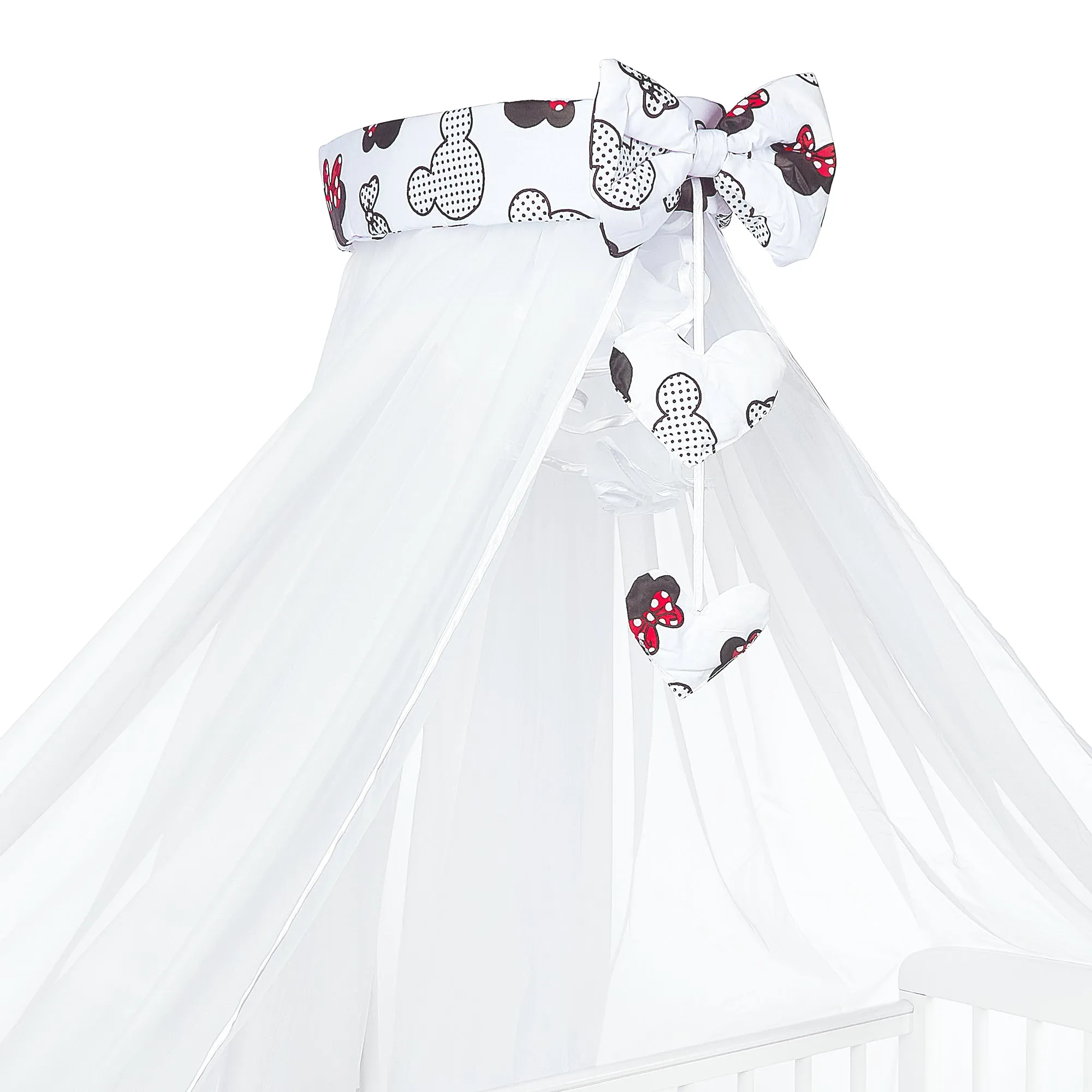 Canopy Holder Pole Bar Drape Mosquito Net with Ribbon COTBED/ COT Little Mouse