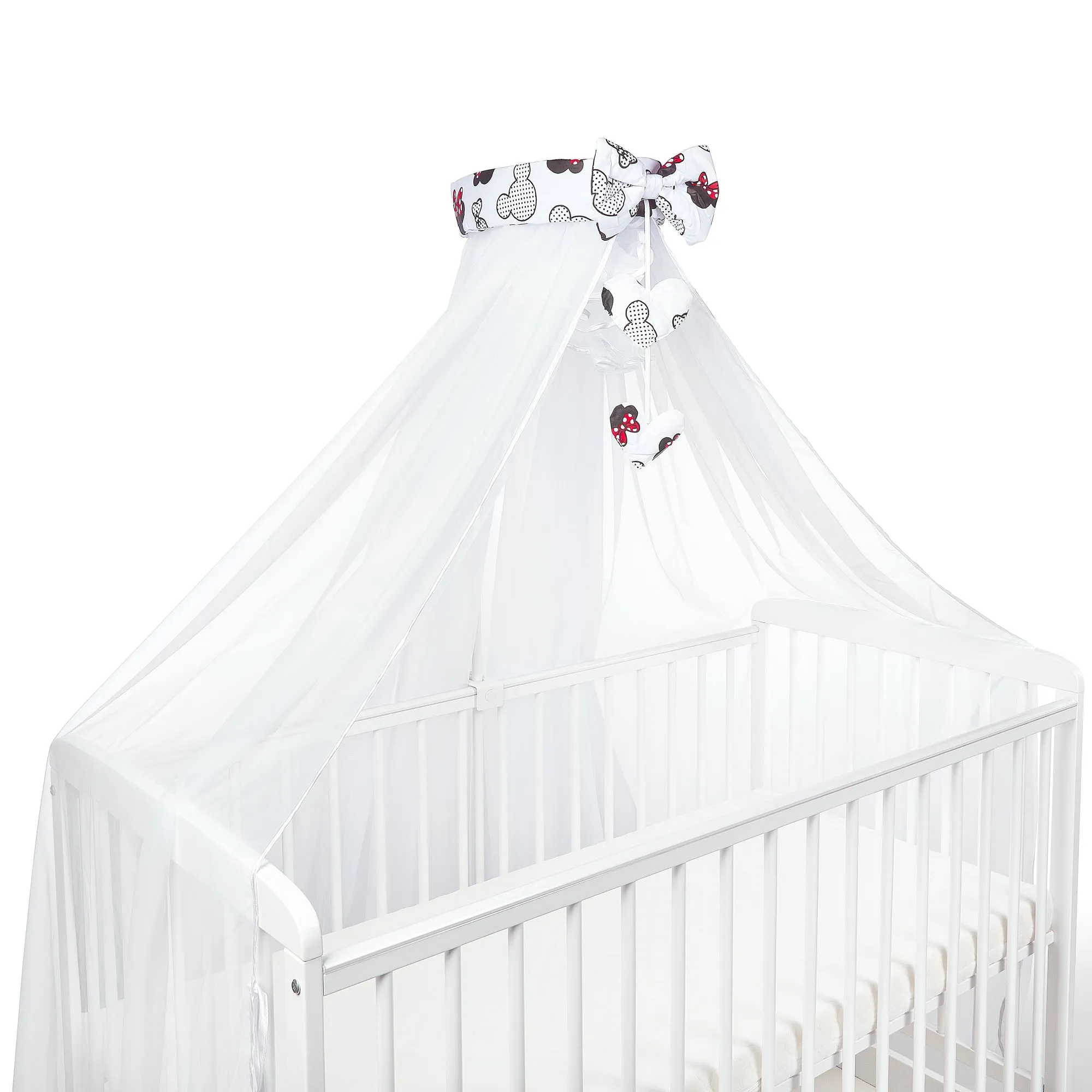 Canopy Holder Pole Bar Drape Mosquito Net with Ribbon COTBED/ COT Little Mouse