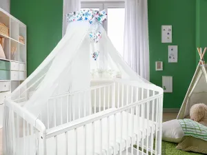 Canopy Holder Pole Bar Drape Mosquito Net with Ribbon COTBED/ COT On the Meadow