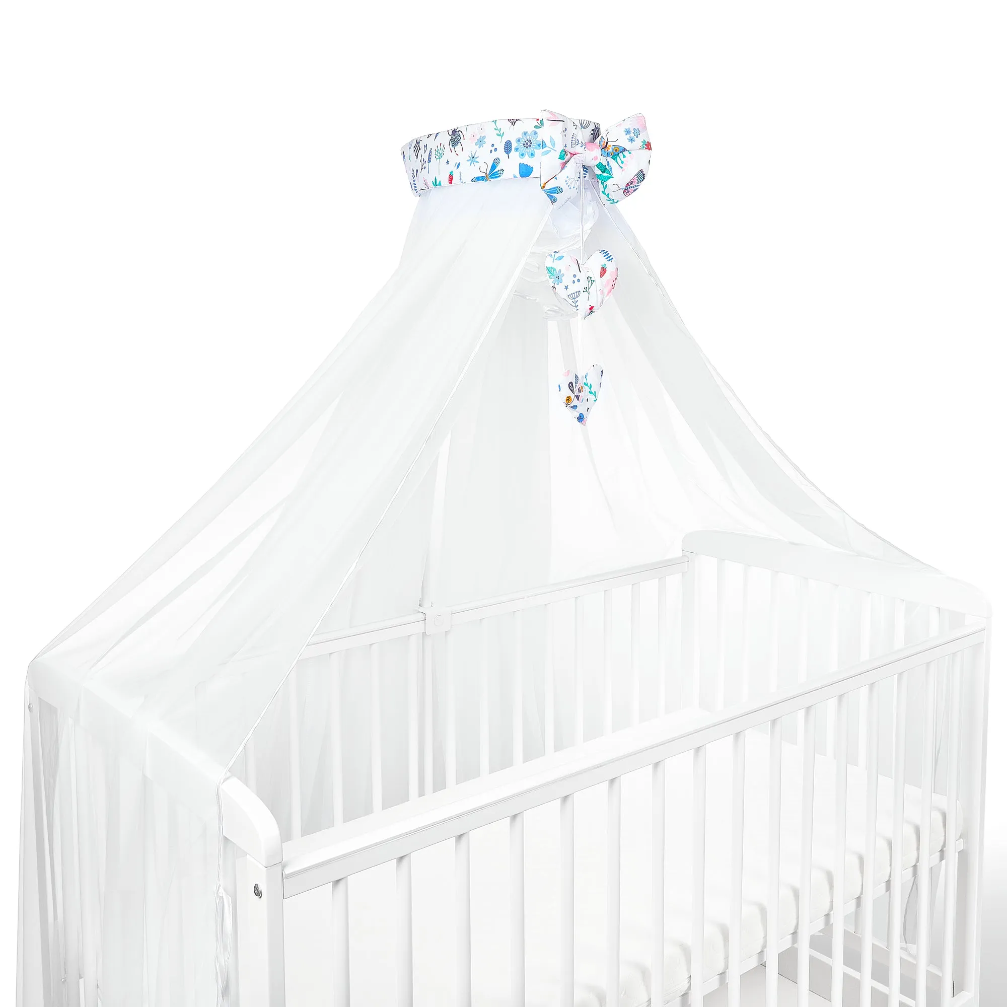 Canopy Holder Pole Bar Drape Mosquito Net with Ribbon COTBED/ COT On the Meadow