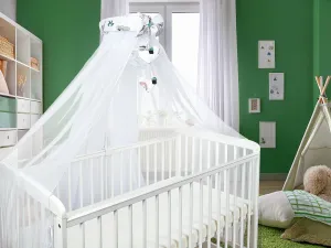 Canopy Holder Pole Bar Drape Mosquito Net with Ribbon COTBED/ COT Safari