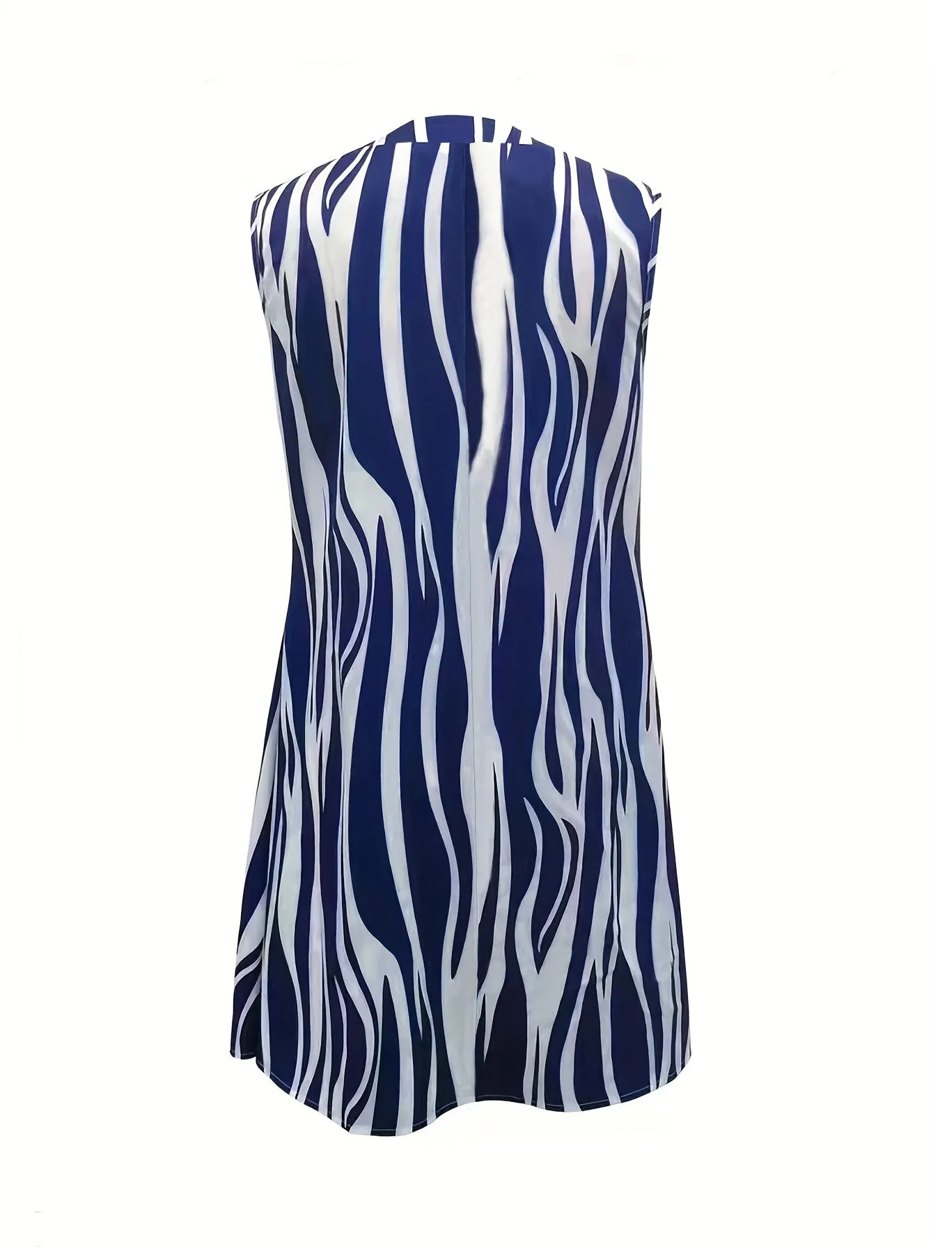 Chic Plus Size Colorblock Tank Dress - Easy-Breezy Sleeveless Style for Casual Summer Days