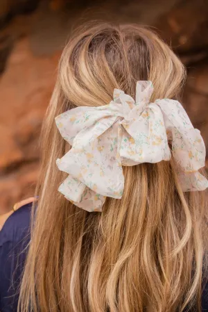Chiffon Bow Barrette