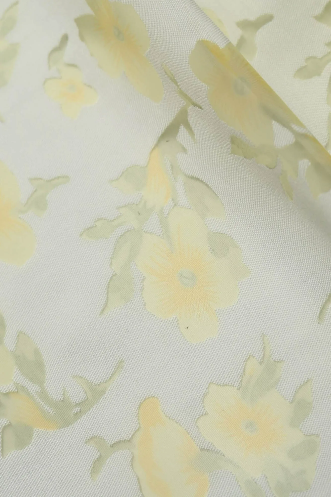 Chiffon Pansy Window Cotton/Nylon Twill - Gold/Pale Goldenrod