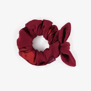 Chouchou rouge en coton français, enfant  || Red scrunchie in French cotton, child