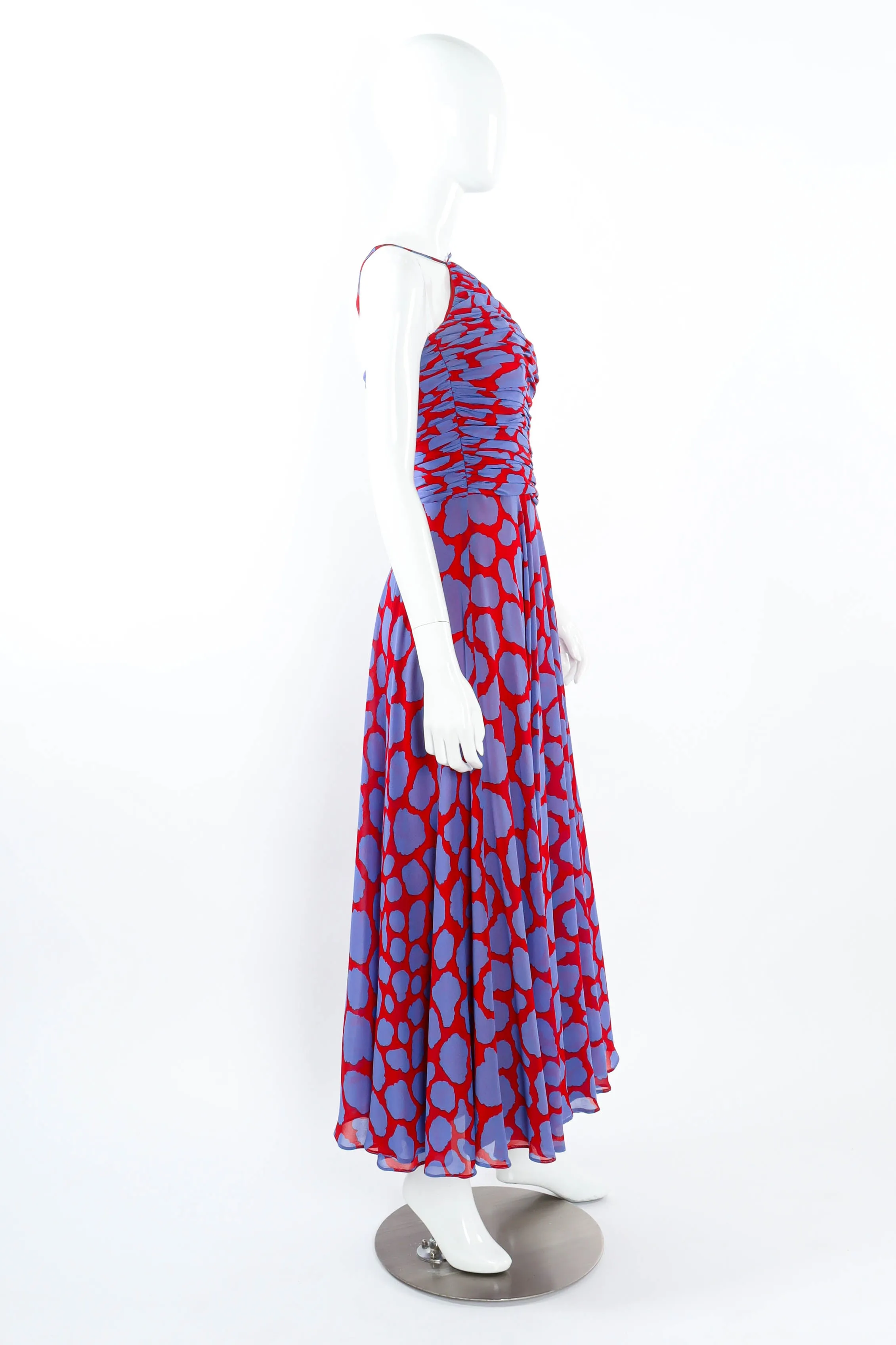 Cloud Print Soirée Dress