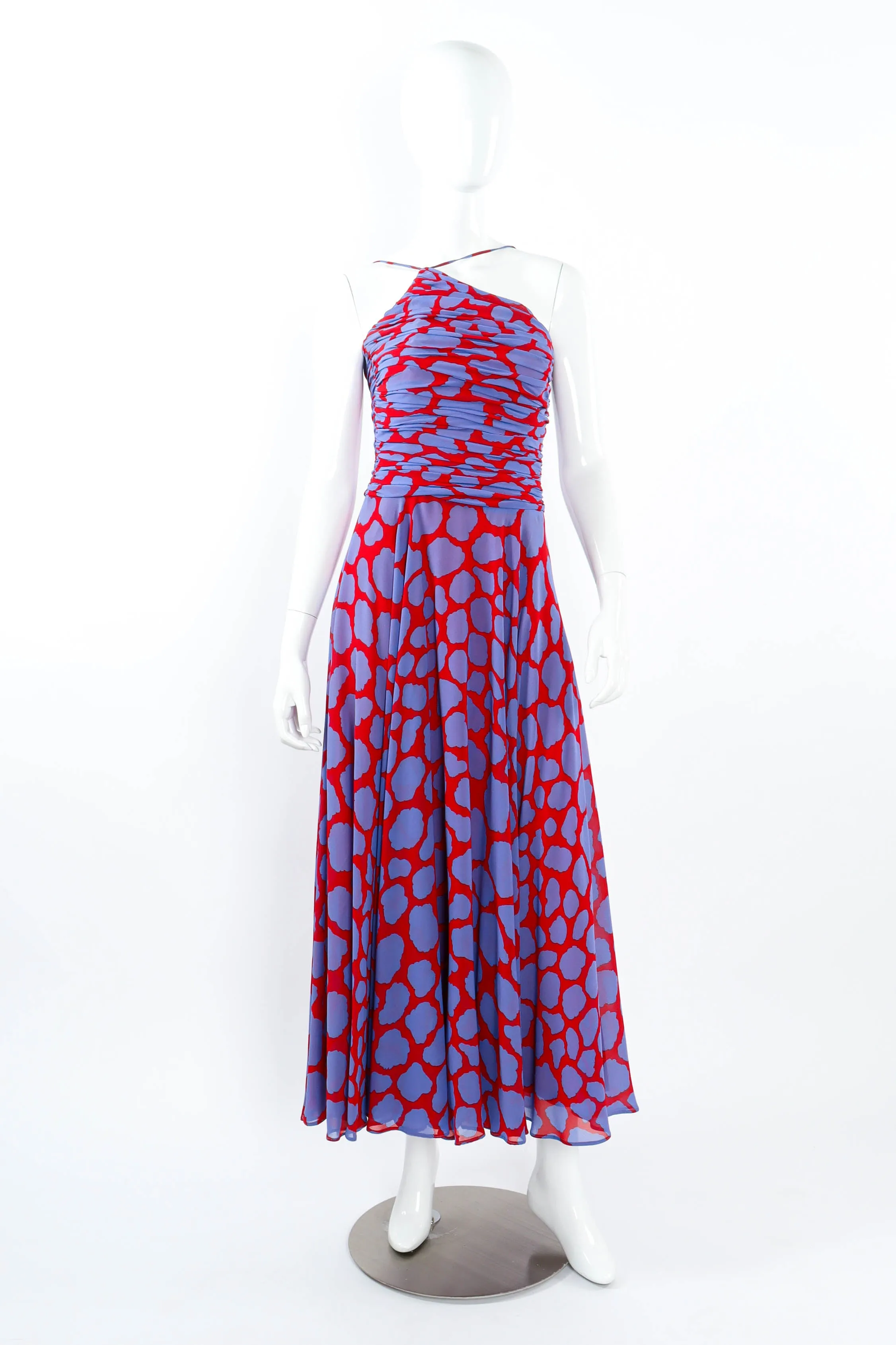 Cloud Print Soirée Dress