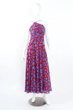 Cloud Print Soirée Dress