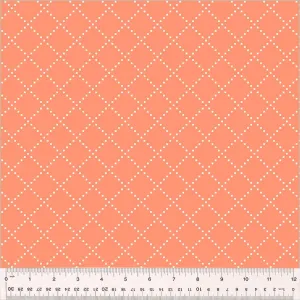 Clover & Dot by Windham Fabrics BIAS GRID/CORAL