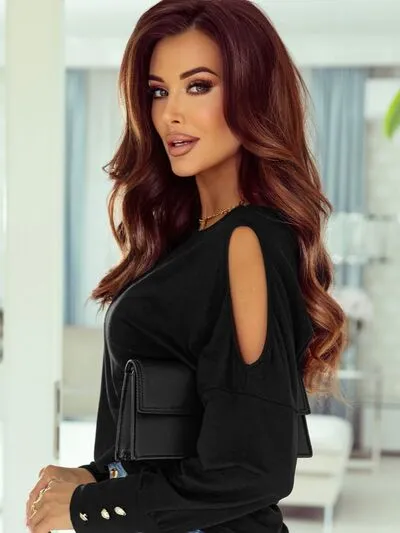 Cody Cutout Round Neck Long Sleeve T-Shirt