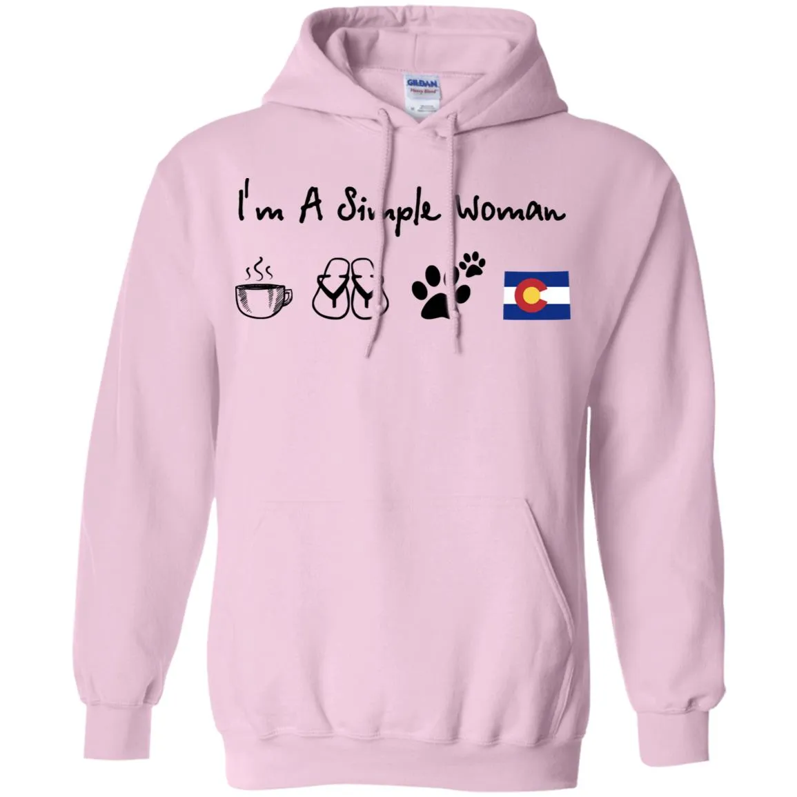 Colorado I'm A Simple Woman Coffee Hoodie