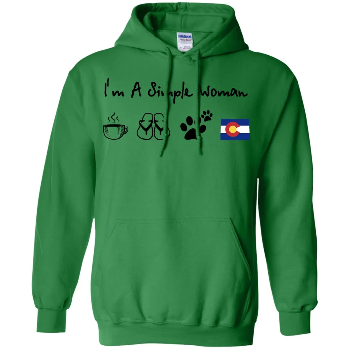 Colorado I'm A Simple Woman Coffee Hoodie