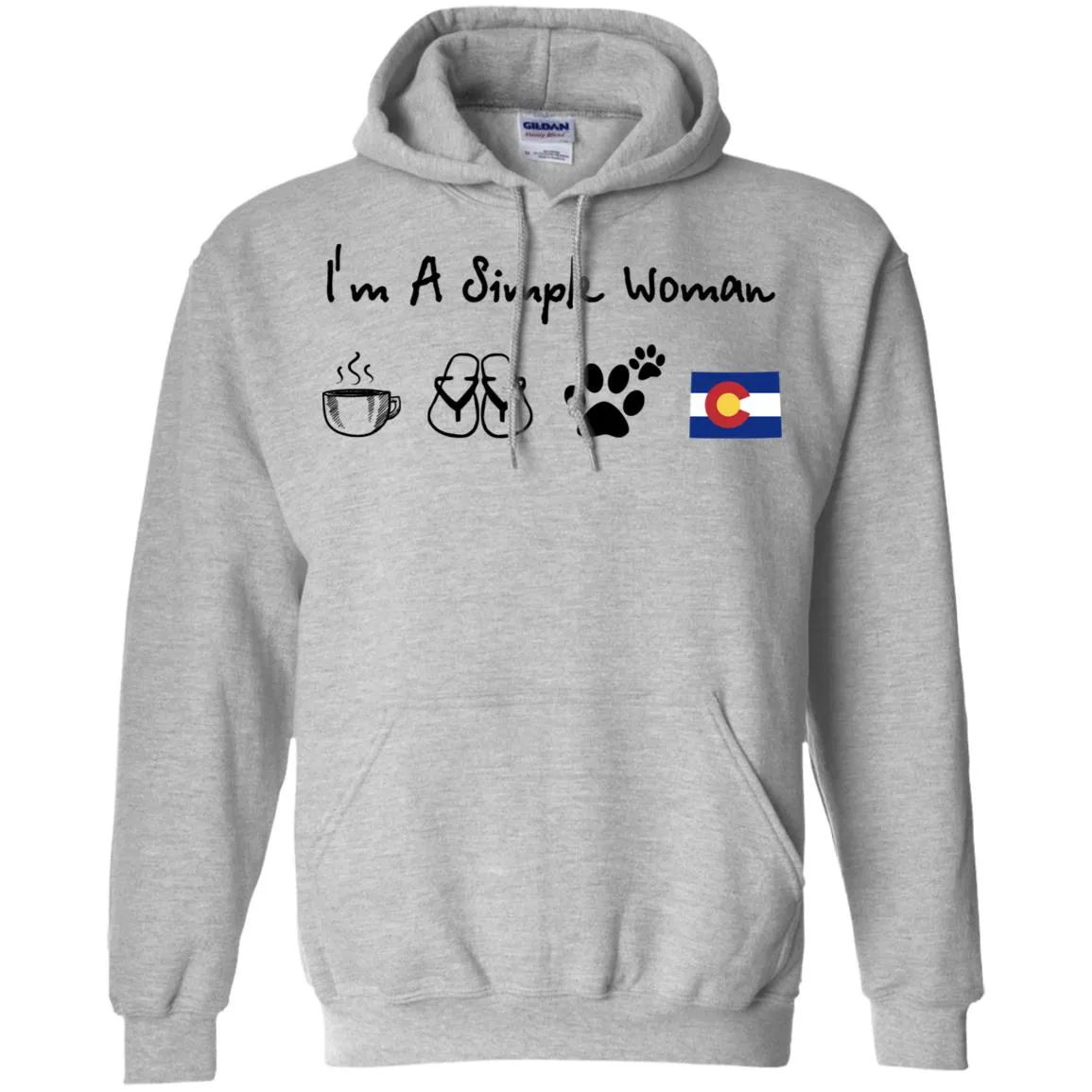 Colorado I'm A Simple Woman Coffee Hoodie