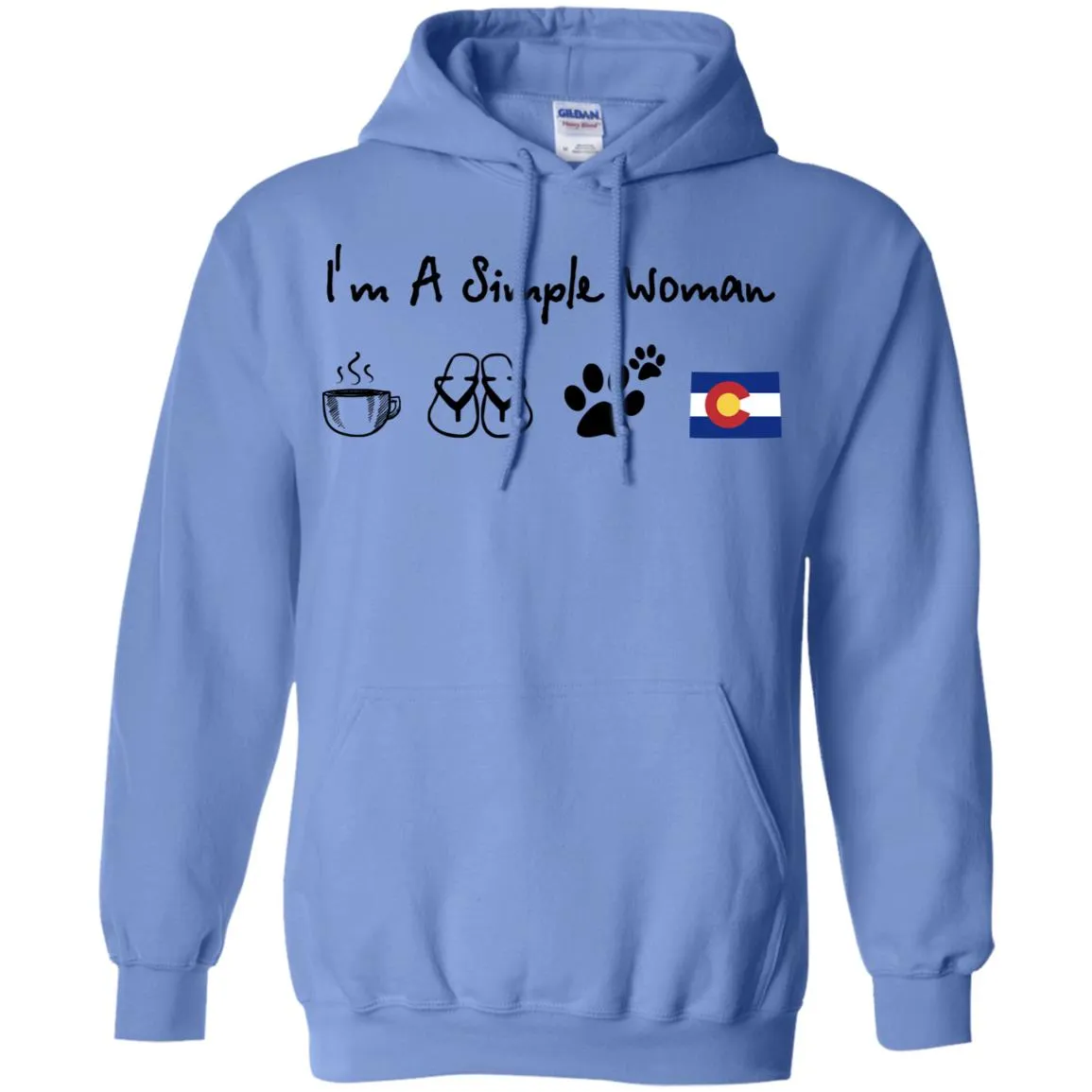 Colorado I'm A Simple Woman Coffee Hoodie