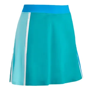 Colour Block Silky Tech Nylon A-Line Skort Catalina