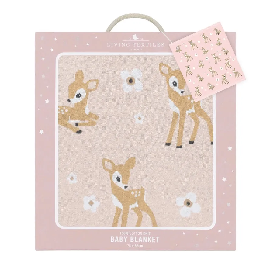 Cotton Knit Baby Blanket - Fawn