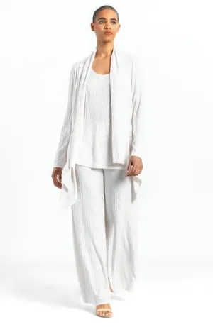 Cream Soft Pleat Knit - Palazzo Pant