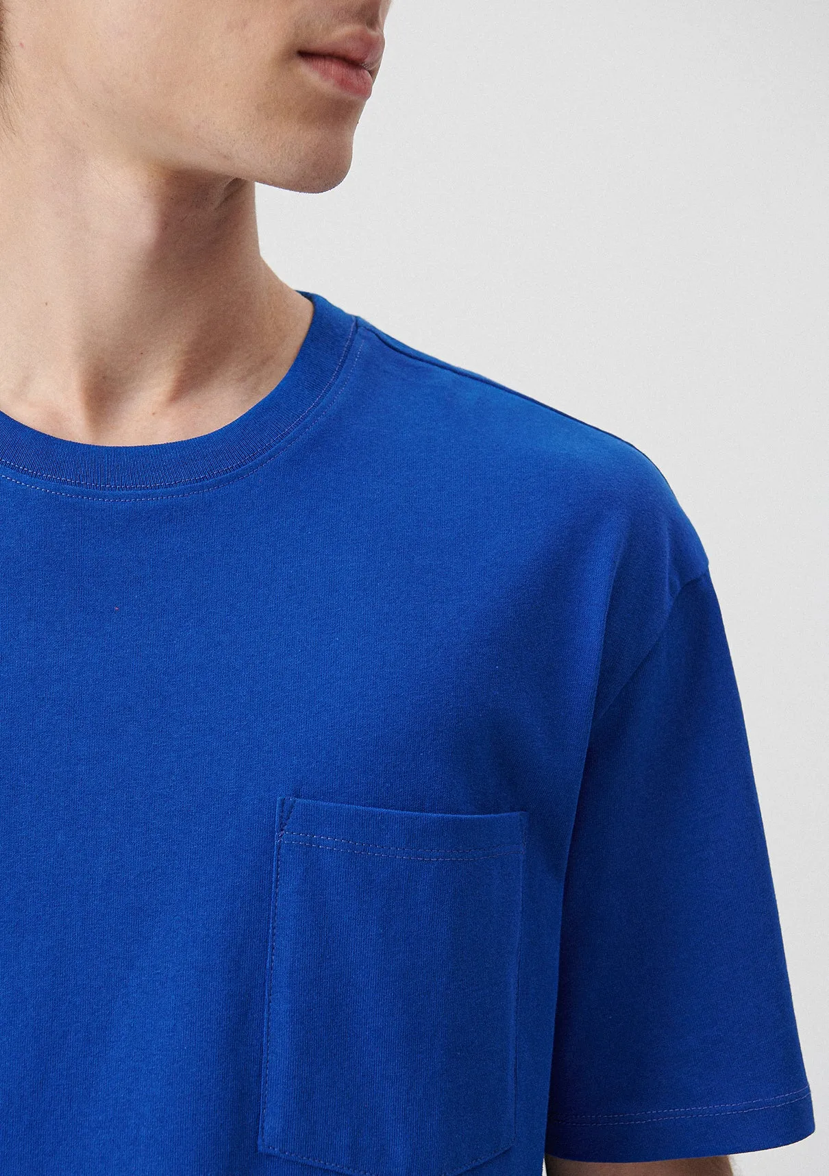 Crew Neck Blue Basic T-Shirt