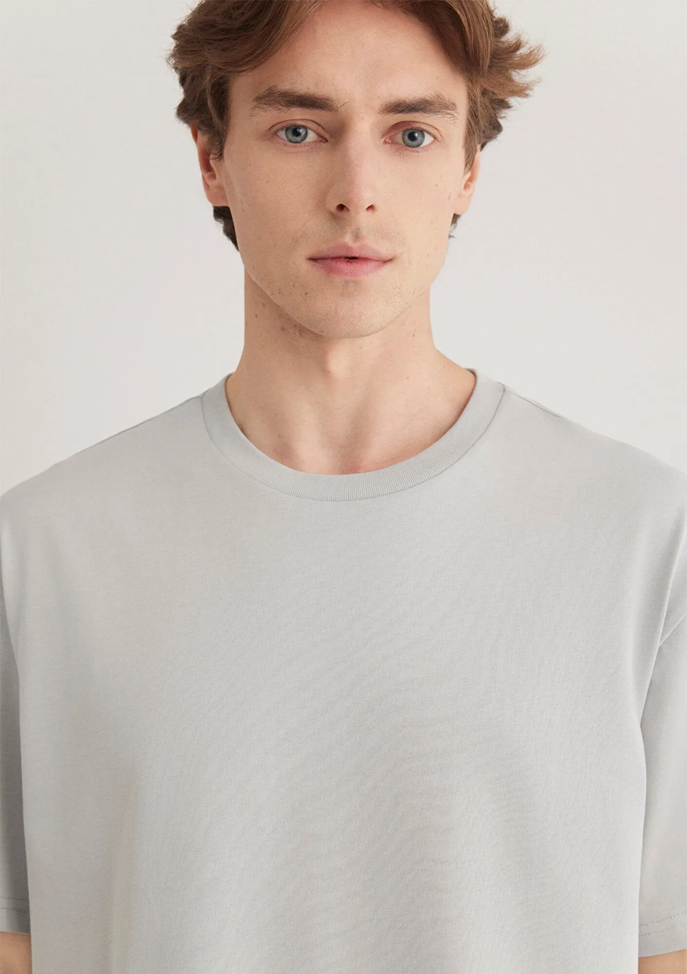 Crew Neck Grey Basic T-Shirt