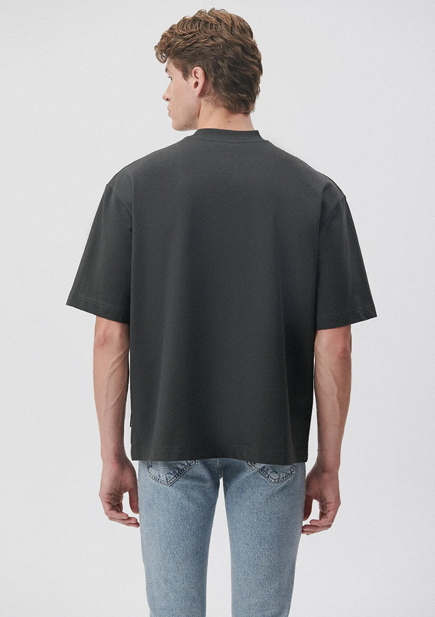 Crew Neck Grey Basic T-Shirt