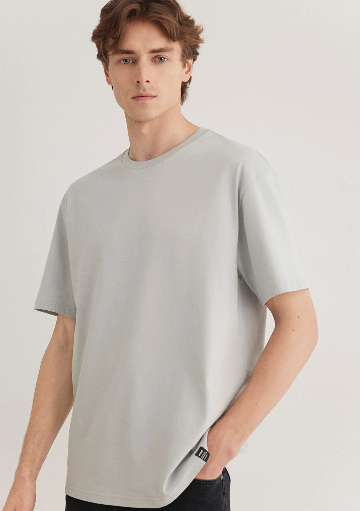 Crew Neck Grey Basic T-Shirt