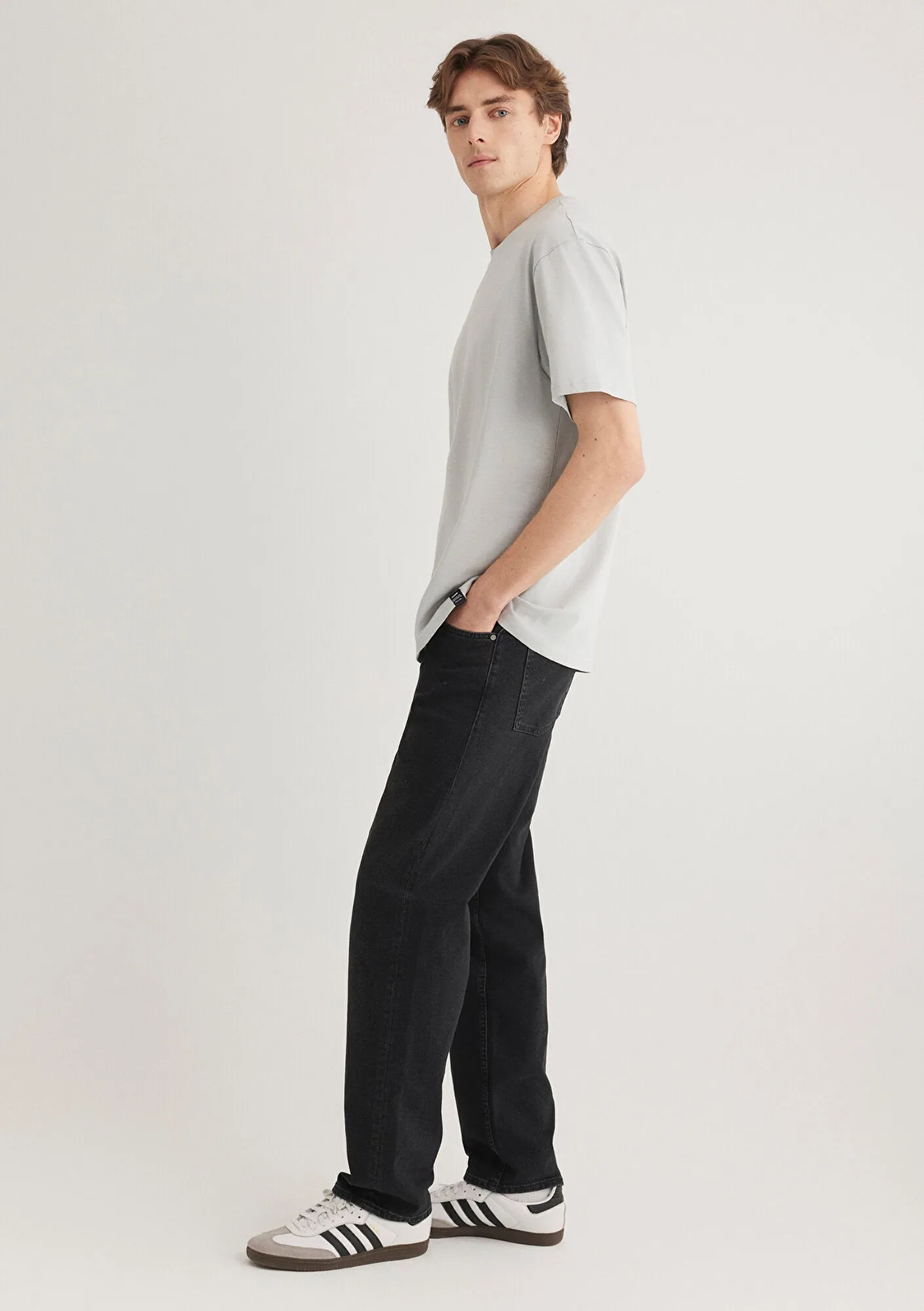 Crew Neck Grey Basic T-Shirt