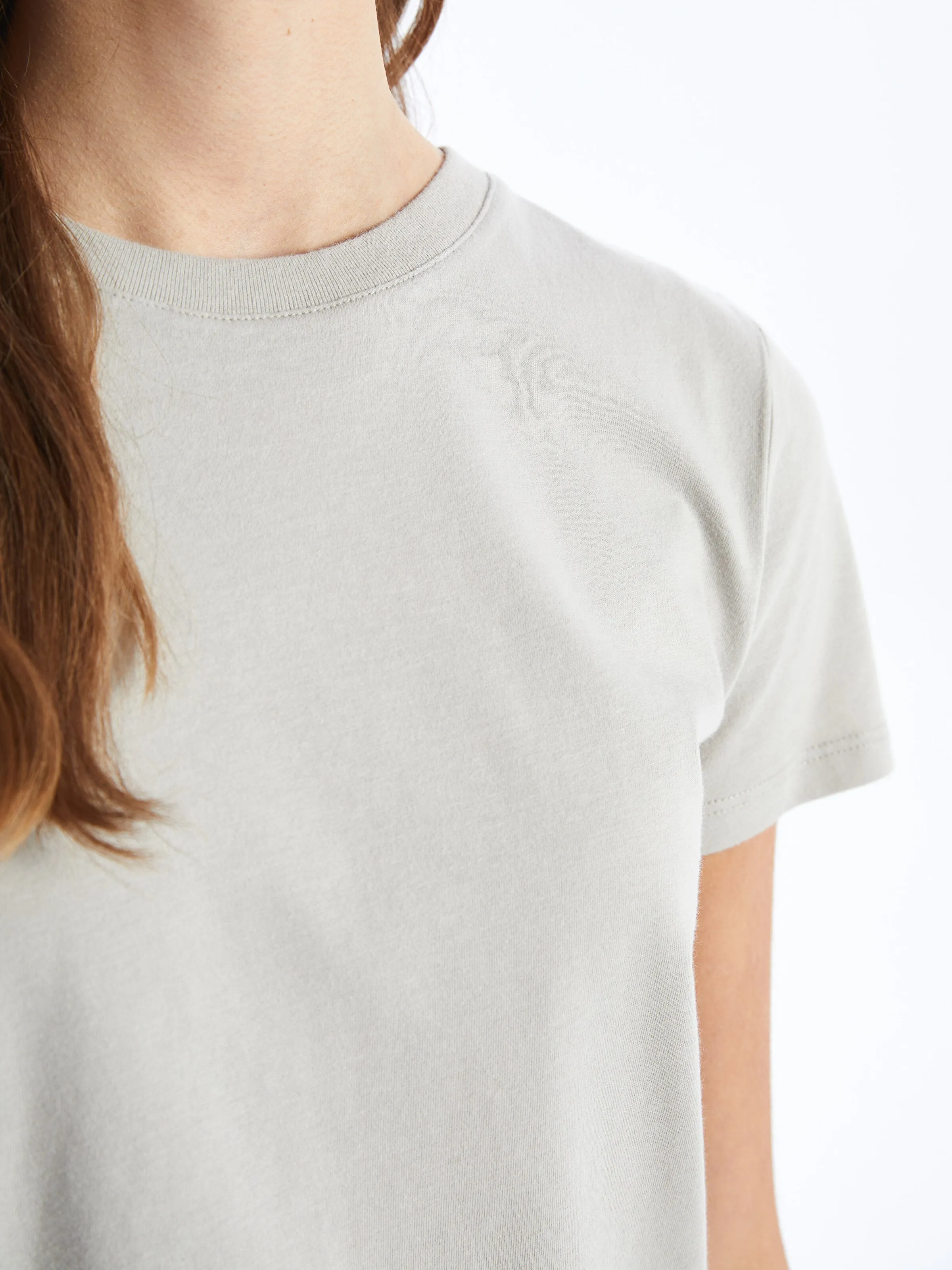 Crew Neck Plain Short Sleeve Women T-Shirt