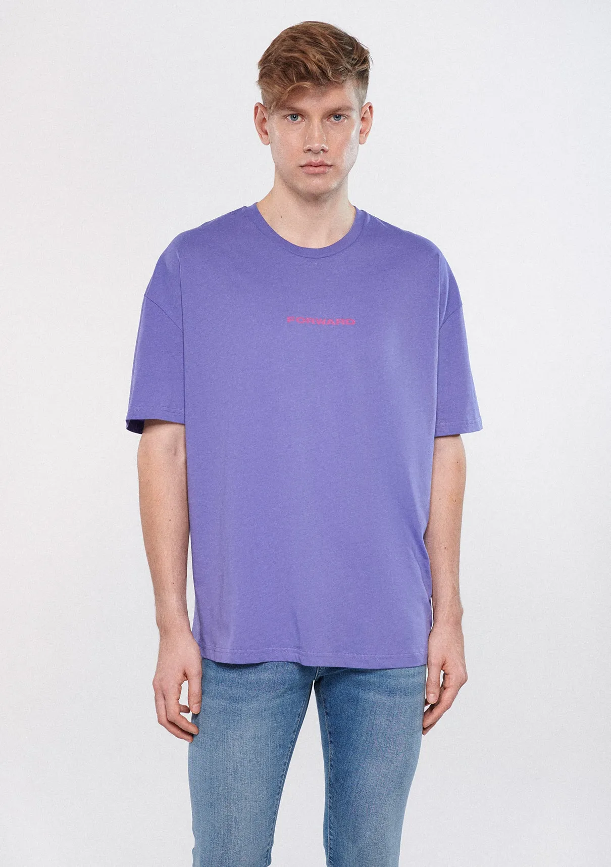 Crew Neck Purple Basic T-Shirt