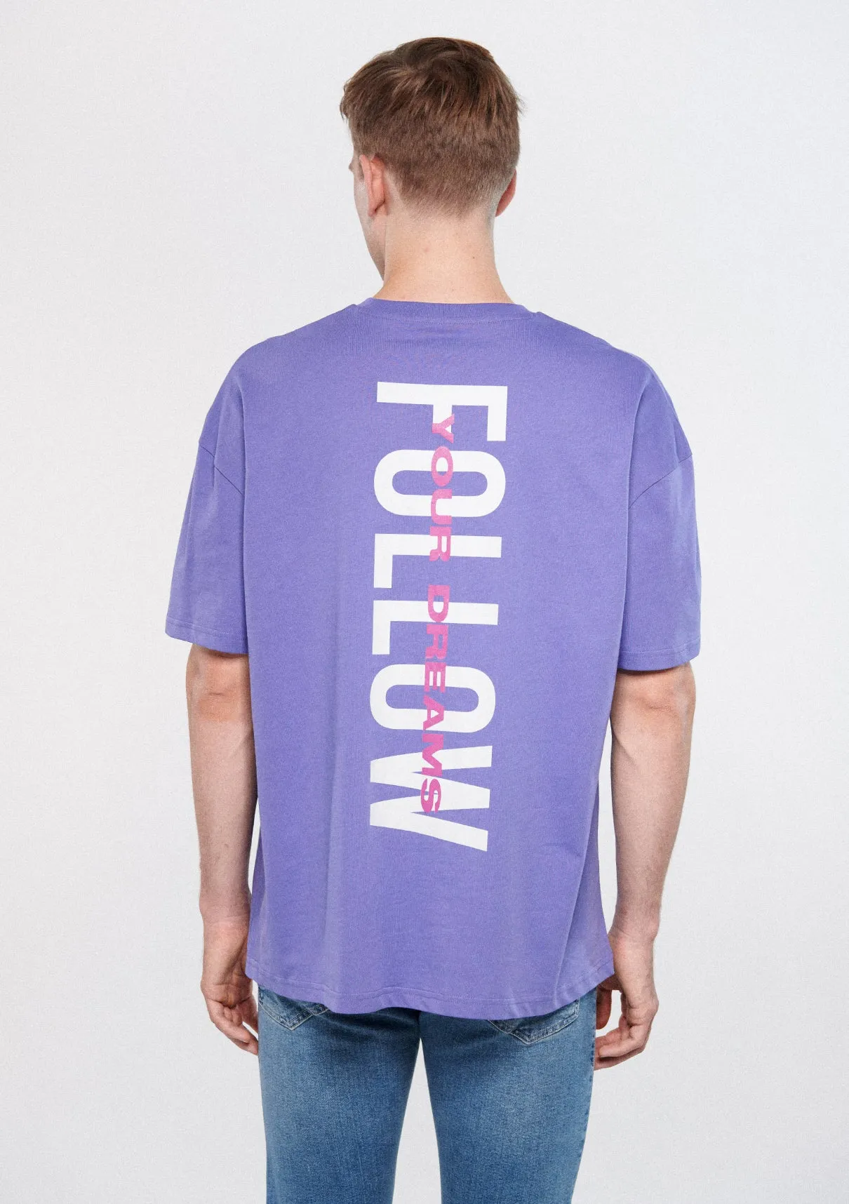 Crew Neck Purple Basic T-Shirt