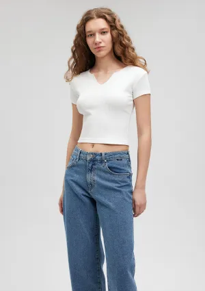 Crew Neck White Basic T-Shirt