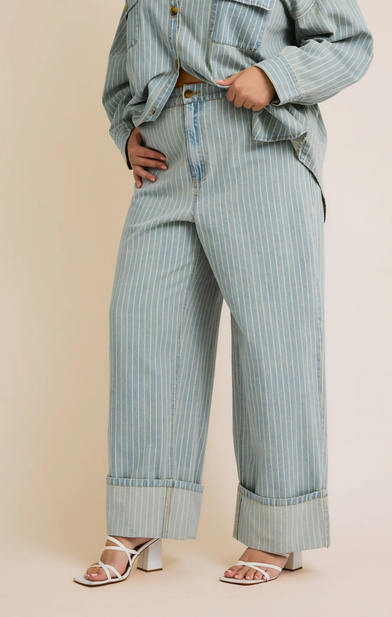 Curvy Kenna Stripe Denim