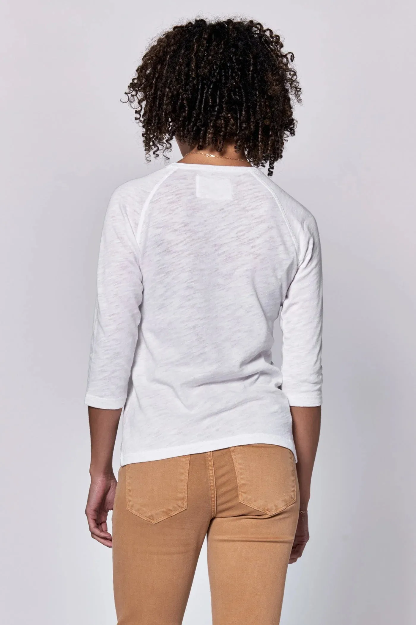 Dear John Sonoma Crew Neck Raglan Slub Knit Top
