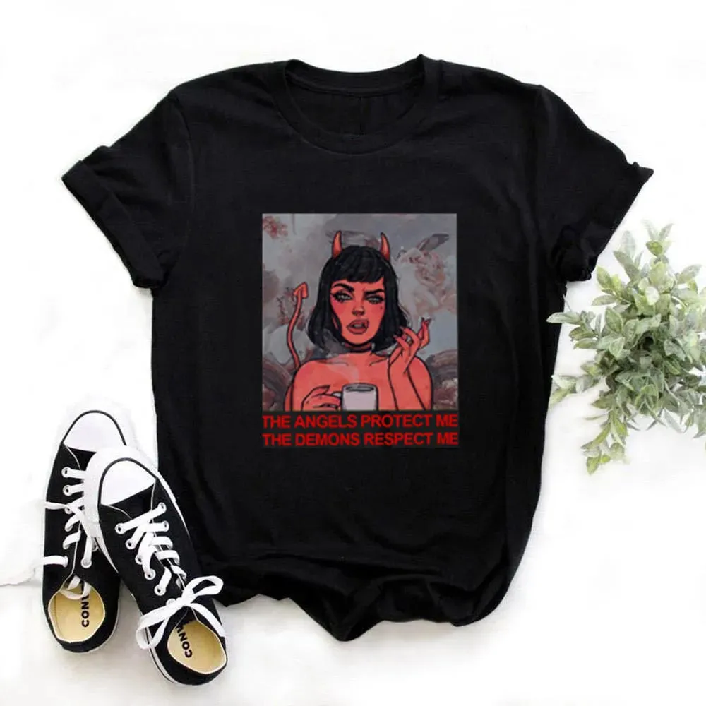 Dragon Print Women's Polyester Casual T-shirt