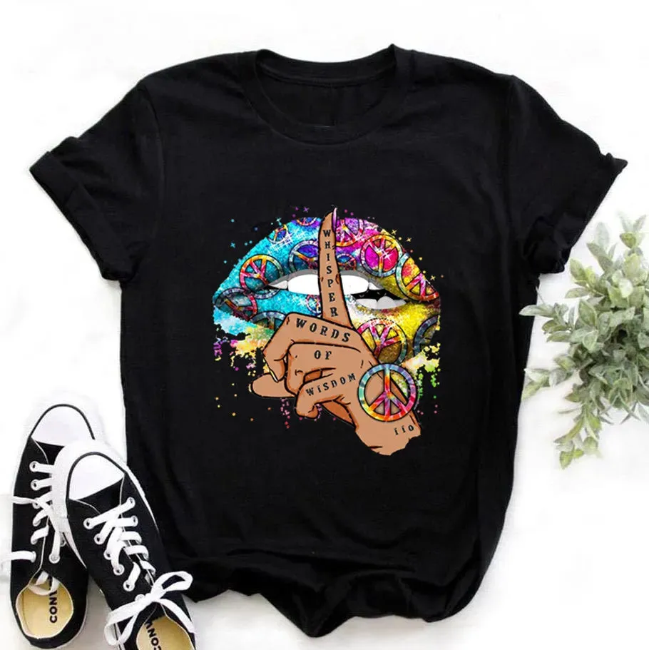 Dragon Print Women's Polyester Casual T-shirt