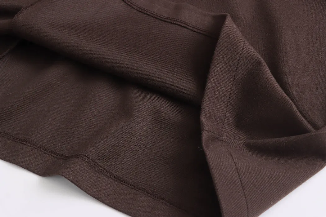 Draping High Waist Loose Woolen Skirt