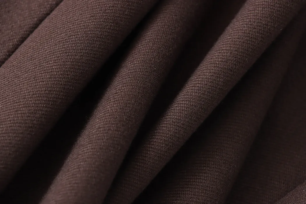 Draping High Waist Loose Woolen Skirt
