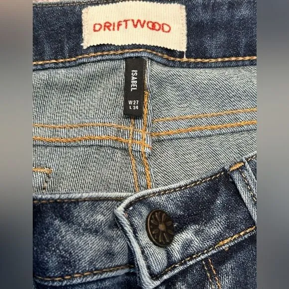 Driftwood Isabel Jeans Size 27, 34 inseam