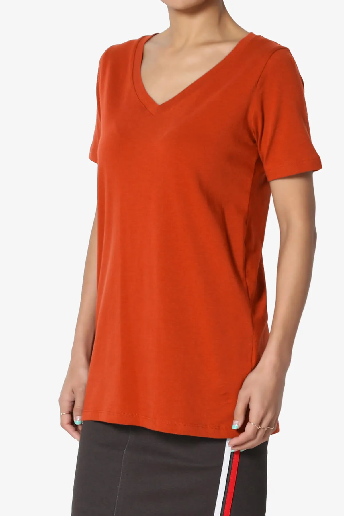 Elora V-Neck Short Sleeve T-Shirt
