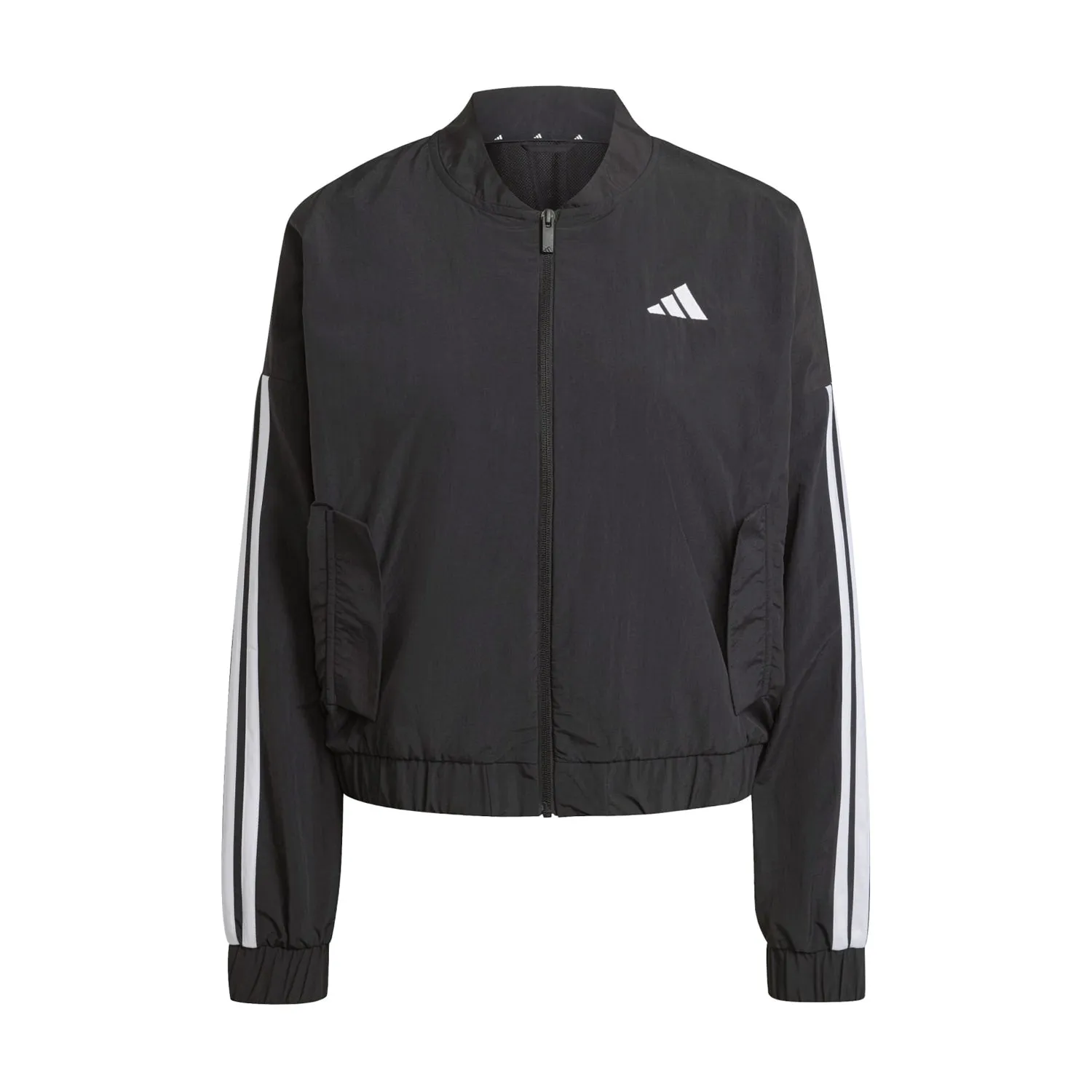 Essentials 3-Stripe Woven Bomber Jacket - Womens