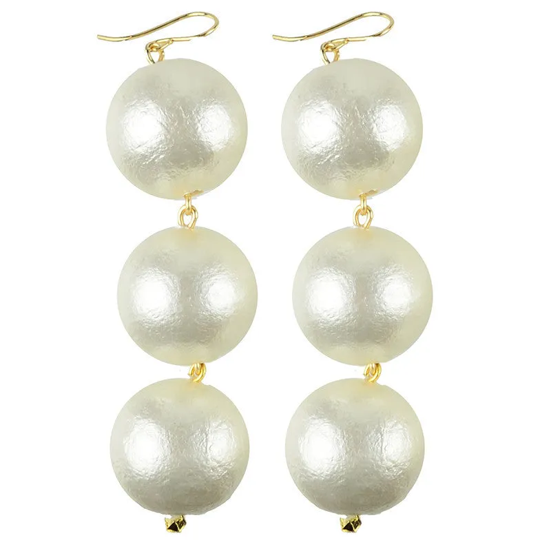 Europa Cotton Pearl Earrings (WS)