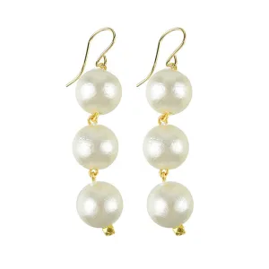 Europa Cotton Pearl Earrings (WS)