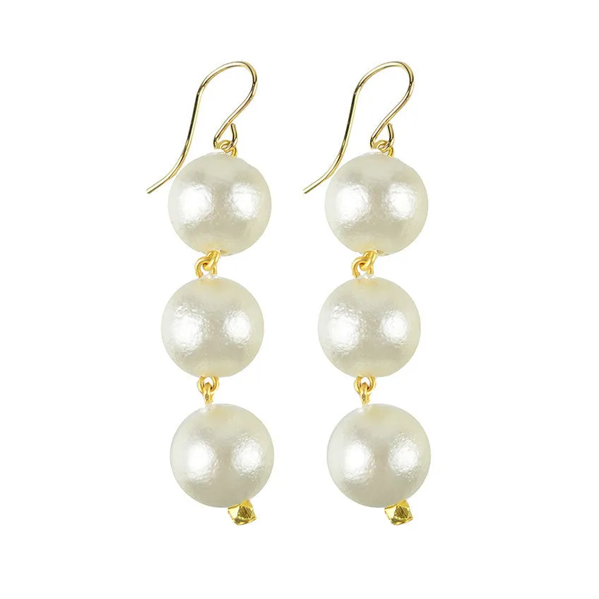 Europa Cotton Pearl Earrings (WS)