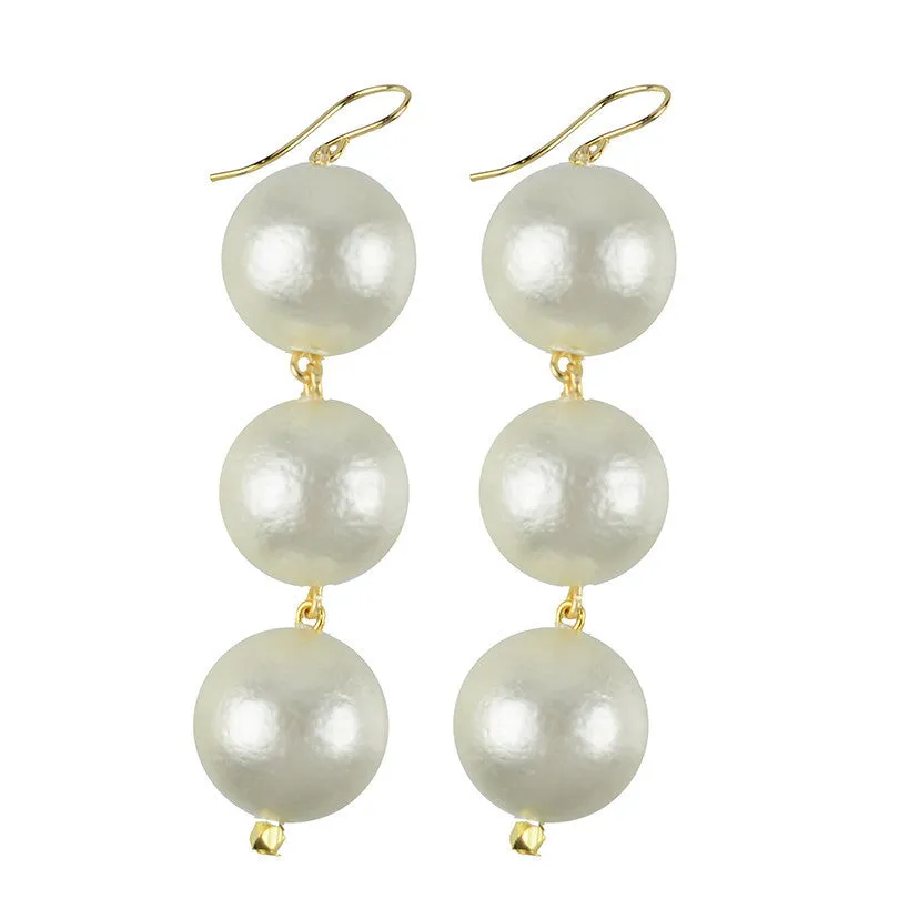 Europa Cotton Pearl Earrings (WS)